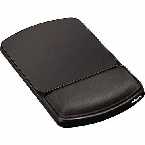 Fellowes FEL91741 Gel Wrist Rest And Mouse Pad - Graphite/Platinum - 10.1" X 6.3" X 0.9" Dimension - Platinum, Graphite - Gel, Lycra - Wear Resistant, Tear Resistant