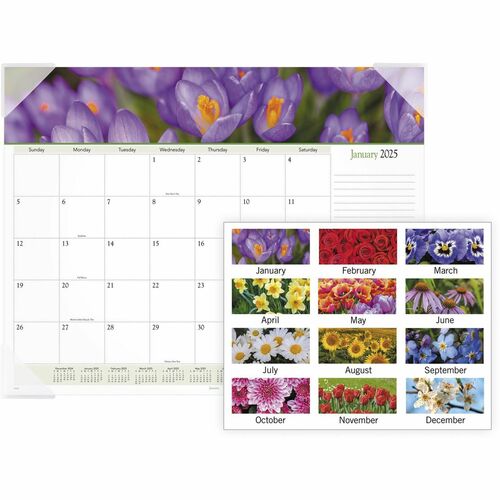 At-A-Glance AAG89805 Panoramic Floral Desk Pad
