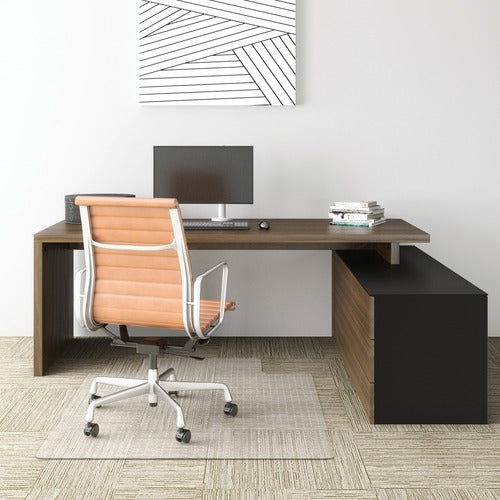 Deflecto DEFCM11112 Economat Chair Mat - Carpeted Floor - 48" Length X 36" Width - Lip Size 12" Length X 20" Width - Vinyl - Clear