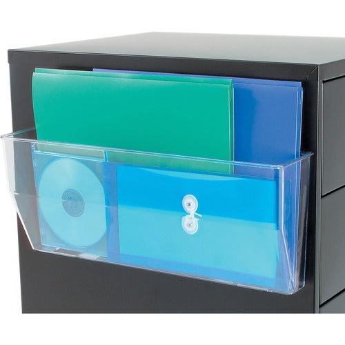 Deflecto DEF50101 Oversized Magnetic Portable File Pocket - 1 Compartment(S) - 6.4" Height X 15" Width X 3" Depth - Wall Mountable - Clear - Plastic - 1Each