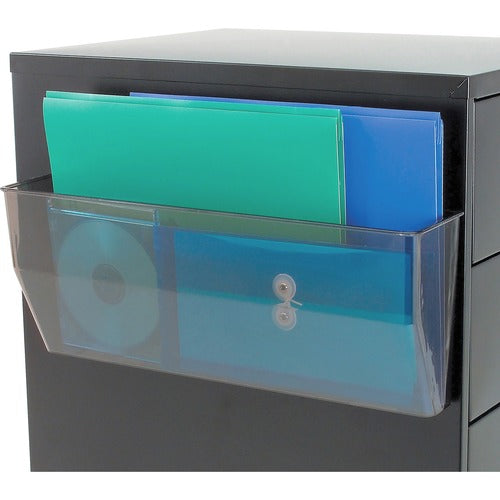 Deflecto DEF50102 Oversized Magnetic Portable File Pocket - 1 Compartment(S) - 6.4" Height X 15" Width X 3" Depth - Wall Mountable - Smoke - Plastic - 1Each