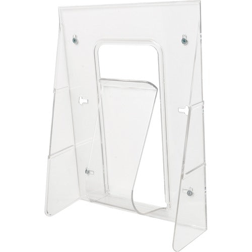 Deflecto DEF55501 Magazine Size Literature Rack - 1 Pocket(S) - 11.8" Height X 9.1" Width X 2.8" Depth - Wall Mountable, Desktop - Clear - Plastic - 1Each