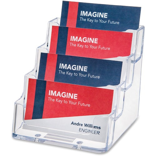 Deflecto DEF70841 Business Card Holder - Acrylic - 1 Each - Clear
