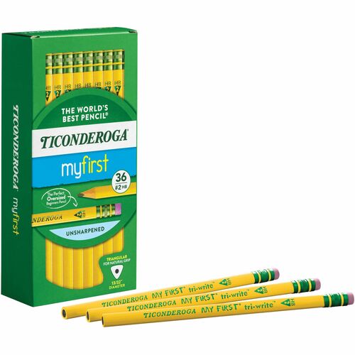 Ticonderoga DIX13082 My First Tri-Write No. 2 Pencils