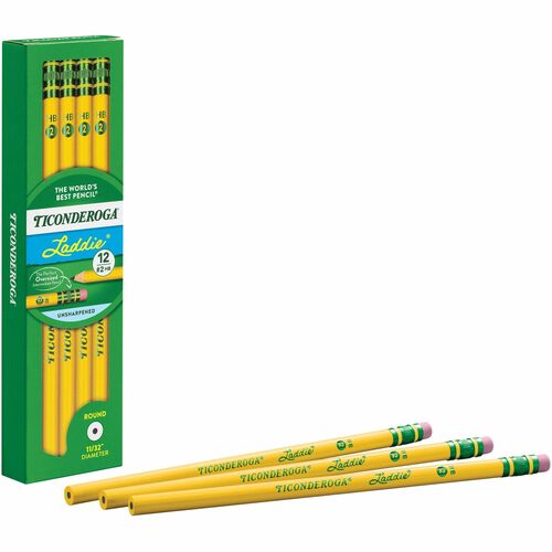 Ticonderoga DIX13304 Laddie No. 2 Pencils with Erasers