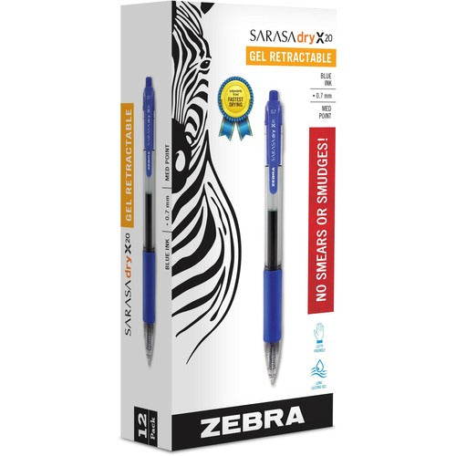 Zebra ZEB46820 SARASA dry X20 Retractable Gel Pen