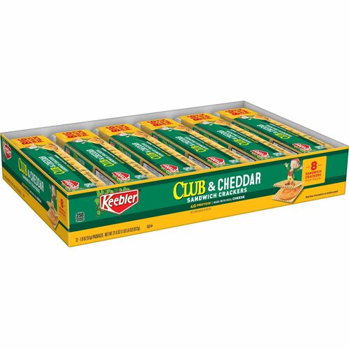 Keebler KEB21163 Club & Cheddar Sandwich Crackers