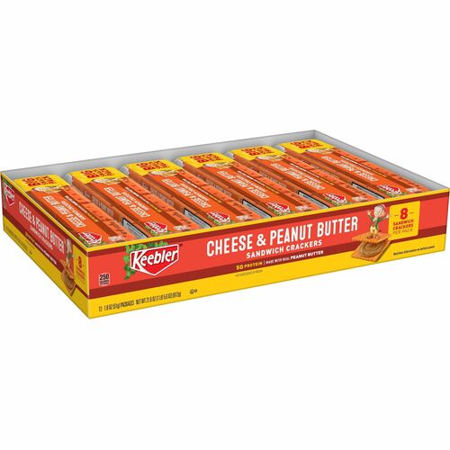 Keebler KEB21165 Cheese & Peanut Butter Sandwich Crackers