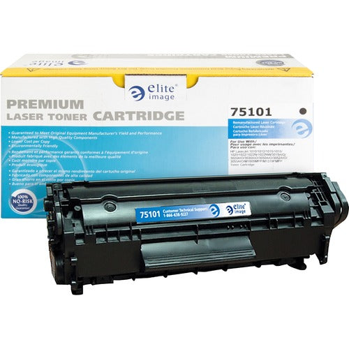 Elite Image ELI75101 Remanufactured Toner Cartridge Alternative For Hp 12A (Q2612A) - Laser - 2000 Page - 1 Each