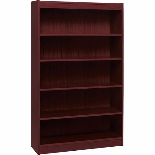 Lorell LLR60073 Panel End Hardwood Veneer Bookcase