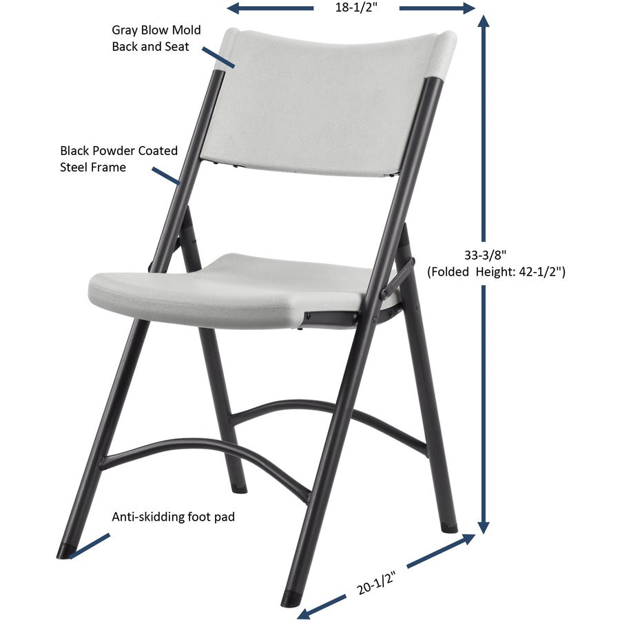 Lorell LLR62515 Heavy-duty Blow-Molded Folding Chairs