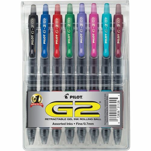 Pilot PIL31128 G2 Retractable Gel Ink Rollerball Pens