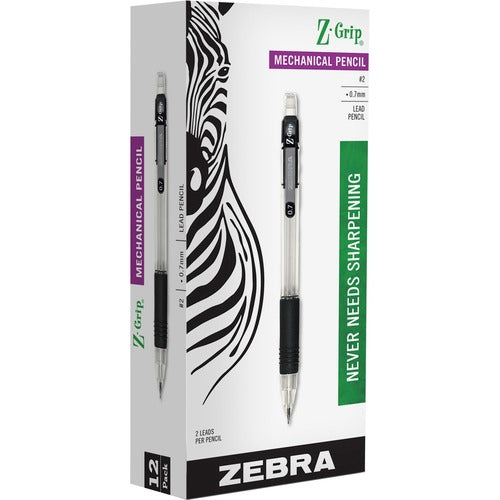 Zebra ZEB52410 Z-grip Clear Barrel Mechanical Pencil