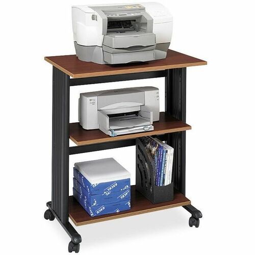 Safco SAF1881CY Muv 1881Cy Printer Stand - 175 Lb Load Capacity - 3 X Shelf(Ves) - 35" Height X 29.5" Width X 20" Depth - Floor - Laminate - Steel, Wood, Melamine, Polyvinyl Chloride (Pvc) - Cherry
