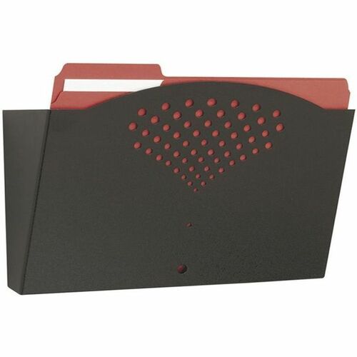 Safco SAF3171BL Steel Wall Pocket - 1 Pocket(S) - 8.5" Height X 15" Width X 3" Depth - Wall Mountable - Black - Steel - 1Each