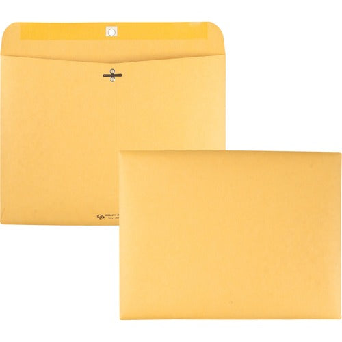 Quality Park QUA38090 Redi-File Clasp Envelope - Clasp - #90 - 9" Width X 12" Length - 28 Lb - Clasp - Kraft - 100 / Box - Kraft