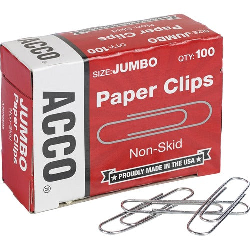 ACCO ACC72585 Economy Jumbo Non-Skid Paper Clips