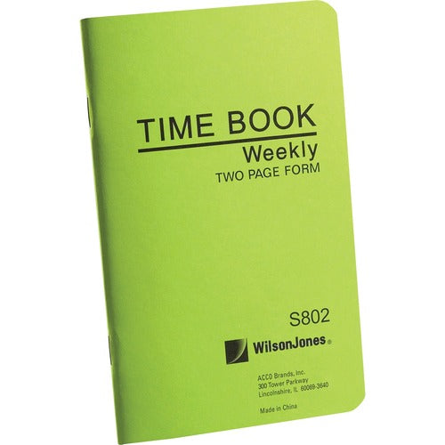 Wilson Jones WLJS802 Foreman's Time Book