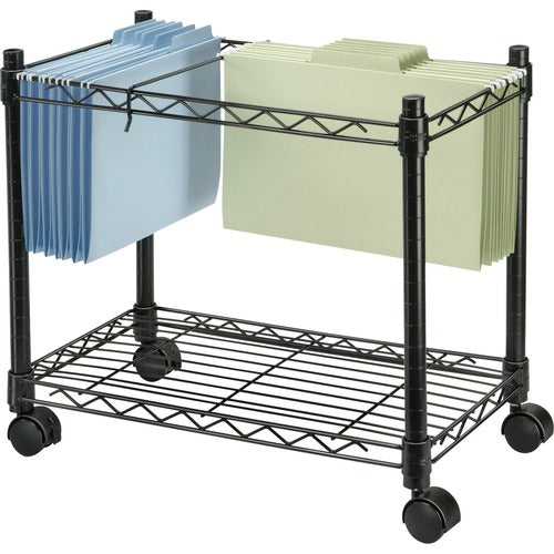 Fellowes FEL45081 High-Capacity Rolling File Cart - 4 Casters - Metal, Steel - 24" Width X 14" Depth X 20.5" Height - Black