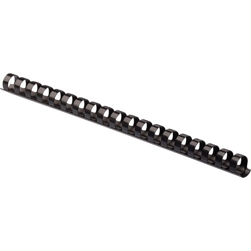 Fellowes FEL52326 Plastic Combs - Round Back, 1/2", 90 Sheets, Black, 100 Pk - 0.5" Height X 10.8" Width X 0.5" Depth - 90 X Sheet Capacity - For Letter 8.50" X 11" Sheet - Black - Plastic - 100 / Pack