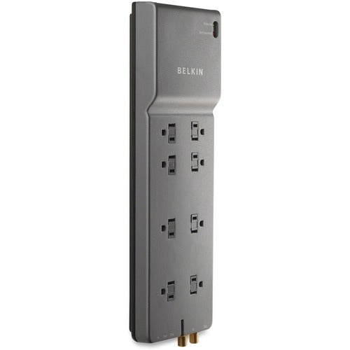 Belkin BLKBE10823012 8-Outlet Home/Office Surge Protector w/Telephone Line + Extended Cord