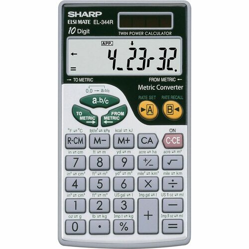 Sharp Calculators SHREL344RB EL-344RB 10-Digit Handheld Calculator