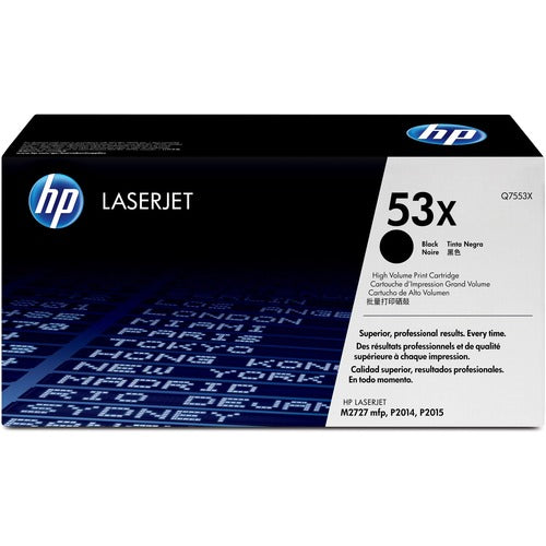 HP HEWQ7553X 53X (Q7553X) Original High Yield Laser Toner Cartridge - Single Pack - Black - 1 Each