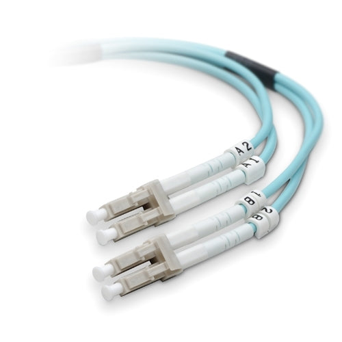 Belkin BLKF2F402LL05MG Fiber Optic Cable; 10GB Aqua Multimode LC/LC Duplex MMF, 50/125