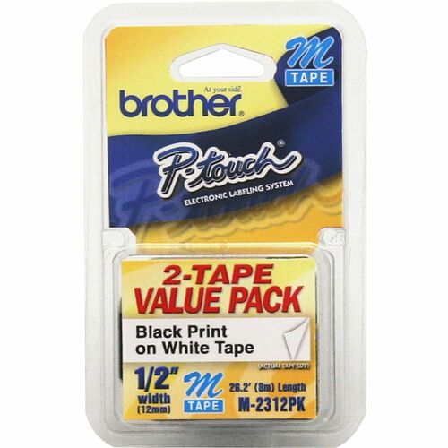 P-touch BRTM2312PK Nonlaminated M Tape Value Pack