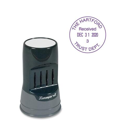 Xstamper XSTC85 VX Pre-inked Round Date Stamp