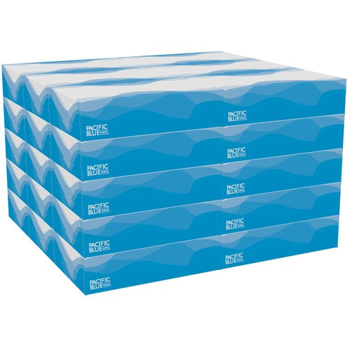 Pacific Blue Select GPC48100CT Facial Tissue by GP Pro - Flat Box
