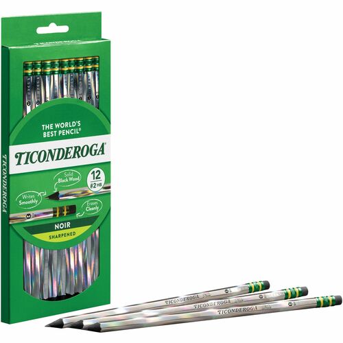 Ticonderoga DIX13970 Noir Pre-Sharpened No. 2 Pencils