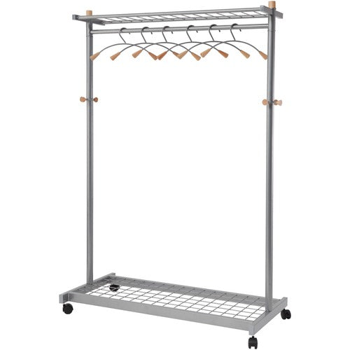 Alba ABAPMLUX6 2-shelf Mobile Chrome Coat Rack