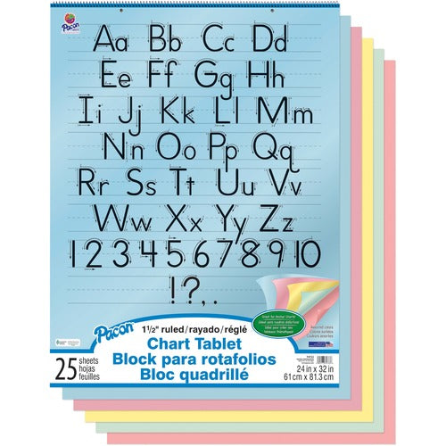 Pacon® PAC74733 Colored Paper Chart Tablet