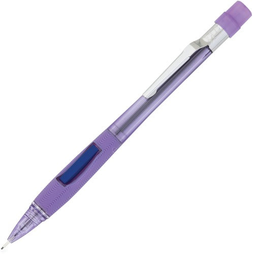 Pentel PENPD347TV Quicker Clicker Mechanical Pencil - #2, Hb Pencil Grade - 0.7 Mm Lead Size - Refillable - Black Lead - Transparent Violet Barrel - 1 Each