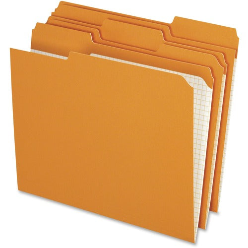Pendaflex PFXR15213ORA 1/3 Tab Cut Letter Recycled Top Tab File Folder
