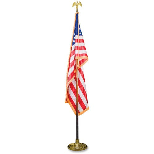 Advantus AVTMBE031400 Goldtone Eagle Deluxe U.S. Flag Set