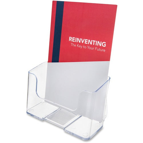 Deflecto DEF74901 Office Brochure Holder - 1 Compartment(S) - 7.8" Height X 6.8" Width X 3.8" Depth - Desktop, Wall Mountable - Clear - Plastic - 1Each
