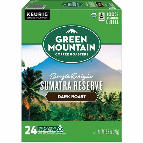 Green Mountain Coffee Roasters® GMT4060 K-Cup, Pod Sumatra Reserve Coffee, Keurig Single-Serve K-Cup pods, Dark Roast, 24 Count