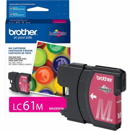 Brother BRTLC61M Innobella LC61M Standard Yield Inkjet Ink Cartridge - Magenta - 1 Each