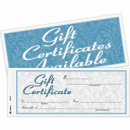 Adams ABFGFTC1 Two-part Carbonless Gift Certificates
