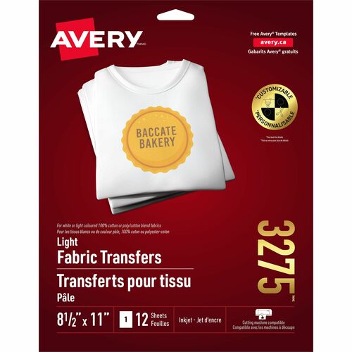 Avery® AVE03275 Avery® T-Shirt Transfers for Inkjet Printers