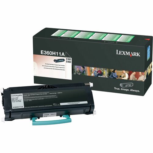 Lexmark LEXE360H11A High Yield Return Program Black Toner Cartridge - Laser - 9000 Page - 1 Each