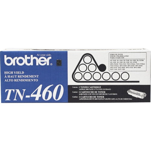 Brother BRTTN460 TN460 Original Laser Toner Cartridge - Black - 1 Each