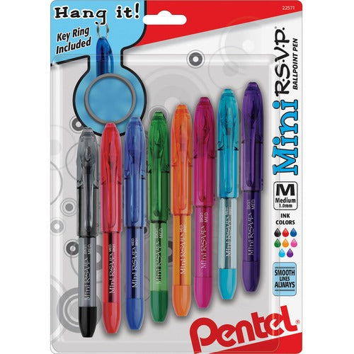 Pentel PENBK91MNBP8M Mini R.S.V.P. Ballpoint Pens