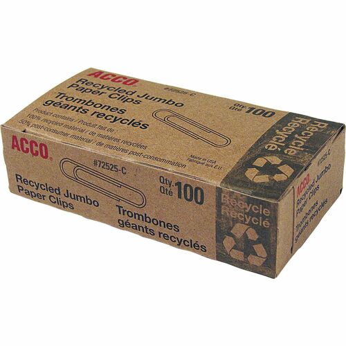 ACCO ACC72525 Recycled Paper Clips