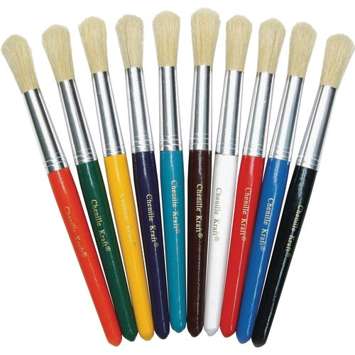 Creativity Street PAC5183 Round Natural Bristle Brushes