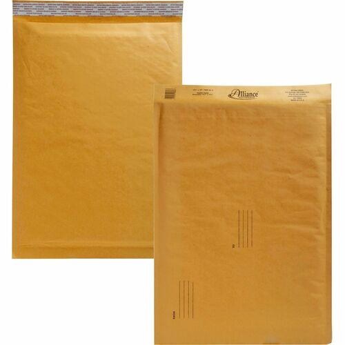 Alliance Rubber ALL10808 Kraft Bubble Mailer - Bubble - #6 - 12.50" Width X 19" Length - Peel & Seal - Paper - 25 / Carton - Kraft