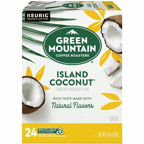 Green Mountain Coffee GMT6720 K-Cup, Pod Island Coconut Keurig Single-Serve K-Cup Pods, Light Roast Coffee, 24 Count