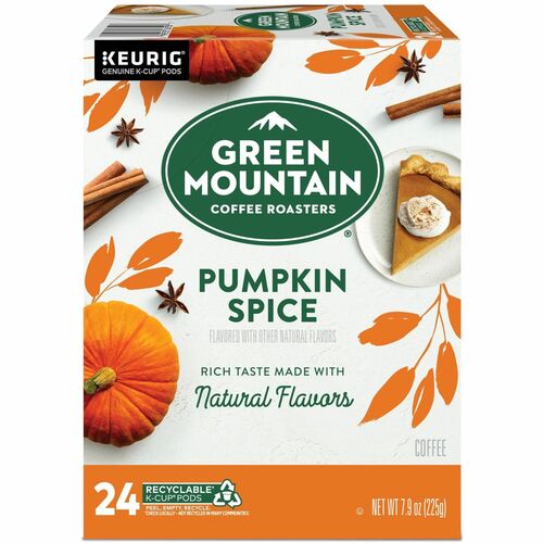 Green Mountain Coffee Roasters® GMT6758 K-Cup, Pod Pumpkin Spice Coffee, Keurig Single-Serve K-Cup Pods, Light Roast, 24 Count